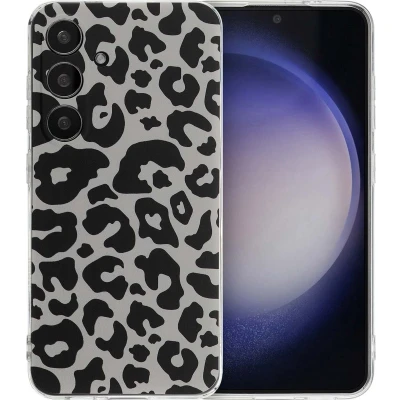 Afbeelding van iMoshion hoesje Geschikt voor Samsung Galaxy S24 Siliconen Design Meerkleurig / Leopard Transparent