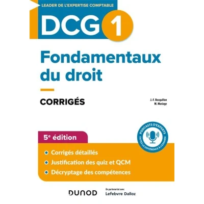 Image de DCG 1 Fondamentaux du droit Corrigés