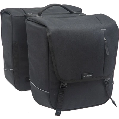 Afbeelding van New Looxs Nova Double Dubbele Fietstas Racktime Afneembaar 32 liter Zwart