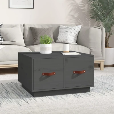 Afbeelding van Salontafel 60x53x35 cm massief grenenhout grijs
