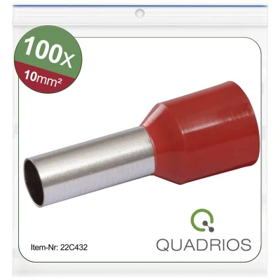 Afbeelding van Quadrios 22C432 Adereindhulzen 10 mm² Deels geïsoleerd Rood 1 set(s)