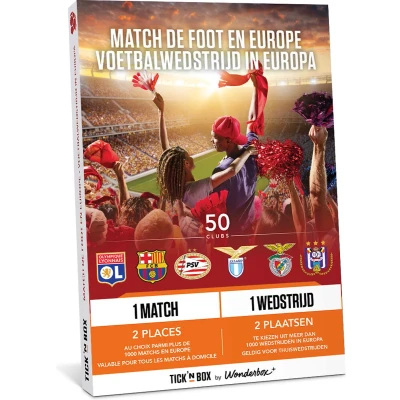 Afbeelding van Wonderbox cadeaubon Football Européen Match en duo