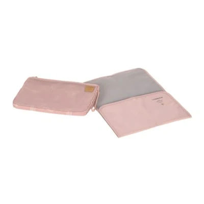 Afbeelding van LÄSSIG Baby luiertas met aankleedkussen voor onderweg/Casual Changing Organizer Soft Stripes roze, Roze