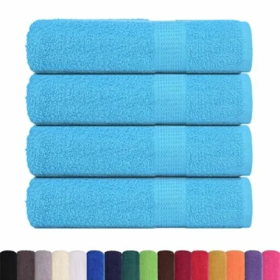 Afbeelding van vidaXL Badhanddoeken 4 st 100x150 cm 360 g/m² 100% katoen turquoise