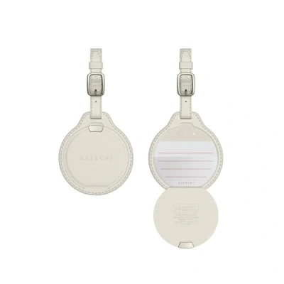 Afbeelding van SATECHI FindAll GPS tracker voor bagage met Apple Find My, draadloos opladen, koffertracker krachtig geluidsalarm, koffer iPhone, iPad, Mac, beige
