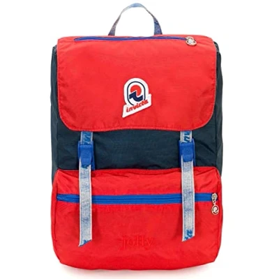 Afbeelding van Invicta Jolly Vintage rugzak, 18 liter, computertas, 13 inch, casual en vrije tijd, Rood B47, Vrijetijdsrugzak