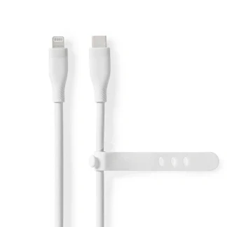 Afbeelding van Nedis Lightning Kabel CCGB39800WT15 Wit