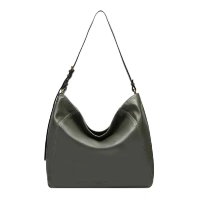 Afbeelding van LIEBESKIND BERLIN Schoudertas Chudy Sheep Natural Hobo Bag Cypress Green Donkergroen
