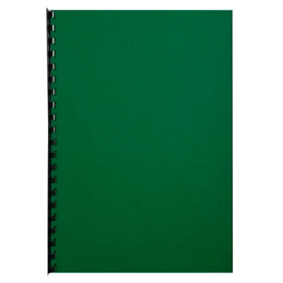 Afbeelding van Exacompta Ref. 2798C Verpakking van 100 vellen gerecycled hard karton met ledernerf 270g/m2 voor Forever omslagen A4 formaat Blauer Engel gecertificeerd Donkergroene kleur