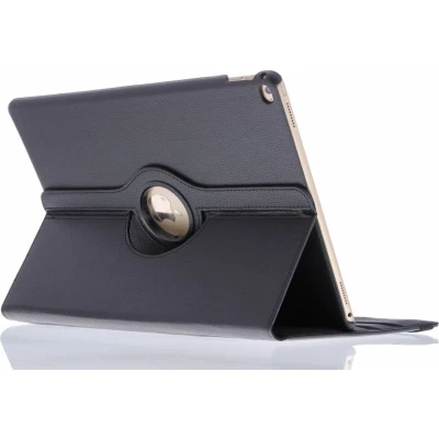 Afbeelding van Tablet Hoes Geschikt voor iPad Pro 12.9 (2015) 360 Draaibare Bookcase Zwart