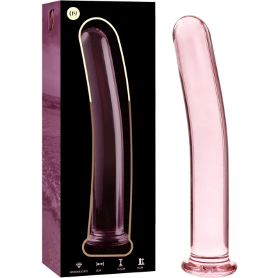 Afbeelding van NEBULA SERIES BY IBIZA MODEL 9 DILDO BOROSILICATE GLASS 15.5 X 2.5 CM PINK GLAZEN SEX TOYS VOOR VROUWEN ANAAL KOPPELS