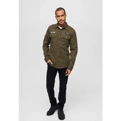 Afbeelding van Brandit Overhemd, Heren, Maat: Small, Olive