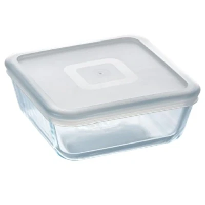 Image de Cook &amp; freeze plat carré 20 cm avec couvercle plastique