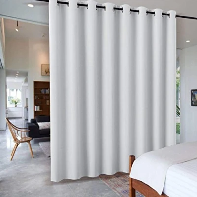 Afbeelding van PONY DANCE verduisteringsgordijn, voorzijde, ruimteverdeler, bescherming van het privéleven voor kinderen, huis, slaapkamer, ogen, B 457 x H 243 cm, grijs/wit, 1 paneel