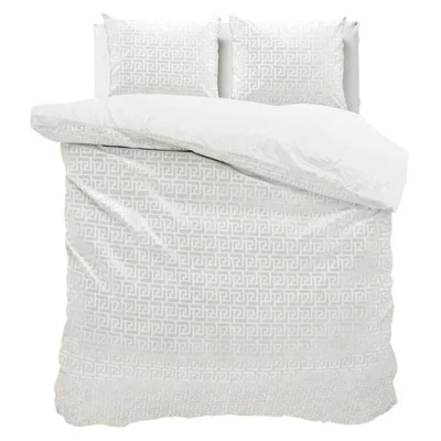 Afbeelding van Dekbedovertrek Embossed Velvet Fashion 200x200 Cm Wit Sleeptime Dekbed Discounter.nl