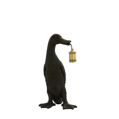 Afbeelding van Light &amp; Living Tafellamp Duck Zwart 23.5x23x48.5cm Modern