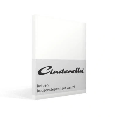 Afbeelding van Cinderella Basic Kussensloop 100% Katoen Set van 2 60x70 cm Wit