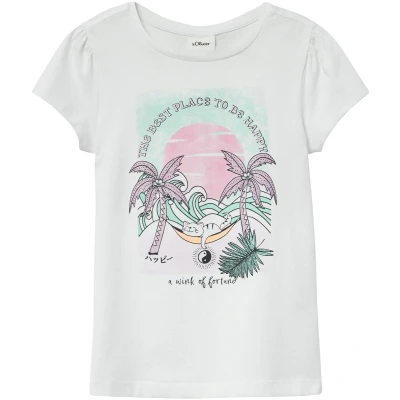 Afbeelding van s.Oliver T shirt Maat 92/98 Jongens 0100 white