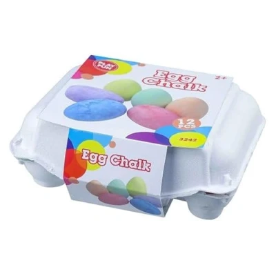 Afbeelding van Playfun Stoepkrijt Eieren, 12dlg.