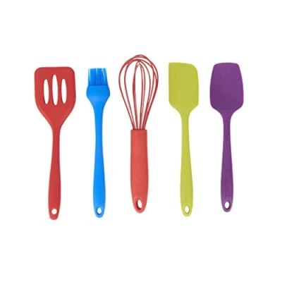 Afbeelding van Mini Keukengerei Set, Siliconen, 5 Delig ColourWorks Brights