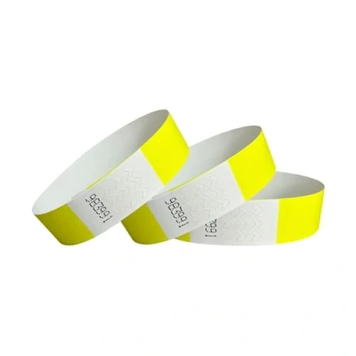 Afbeelding van CINTAPUNTO 1000 stuks tyvek instaparmbanden, identificatiearmbanden, festivalarmbanden, neonarmbanden, voor evenementen, veiligheid, feesten, scheurvast, 16 kleuren (neon geel)