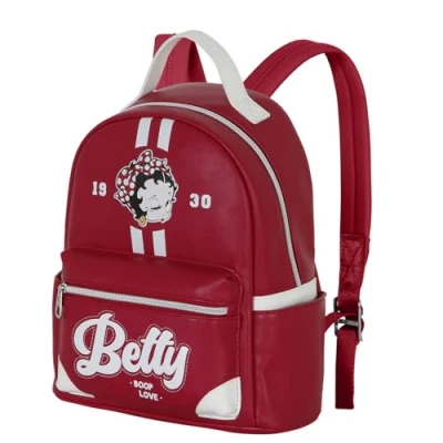 Afbeelding van Betty Boop Varsity Heady Rugzak, bordeauxrood, 24,5 x 29 cm, inhoud 8 l, Boop, één maat, rugzak Heady, Bourgondië Eén