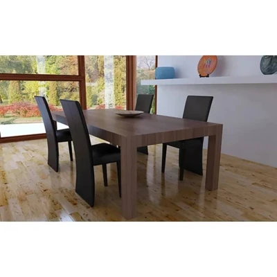 Afbeelding van Eetkamerstoelen 4 st kunstleer donkerbruin