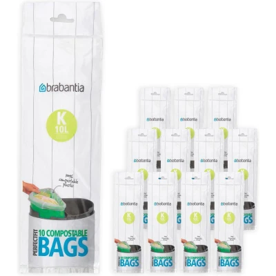 Afbeelding van Brabantia PerfectFit Composteerbare Vuilniszakken 10 l Code K 12 rollen x stuks