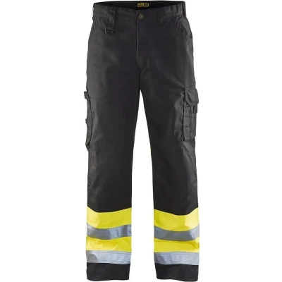 Afbeelding van Blaklader Werkbroek High Vis 1564 1811 Zwart/High Geel D100
