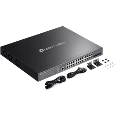 Afbeelding van Netwerk: Wifi routers: TP Link JetStream 24 Port 2.5GBASE T and 4 Port10GE SFP+ L2+ Managed Switch with 16 PoE+ &amp; 8 PoE++