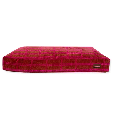 Afbeelding van Dogguo Check Bed Bruin&amp;Roze Hondenmatras L