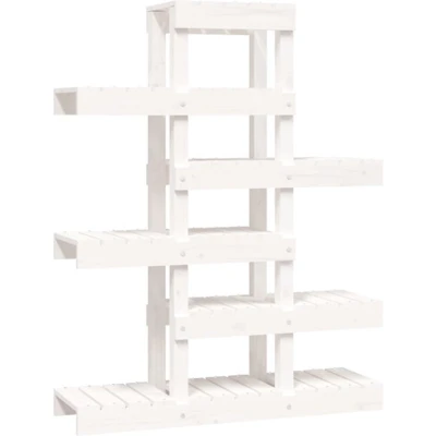 Afbeelding van Plantenstandaard 85x25x109,5 cm massief grenenhout wit