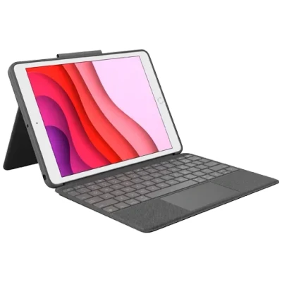 Afbeelding van Logitech Combo Touch Case Apple iPad 2019/2020/2021 Grijs Qwerty