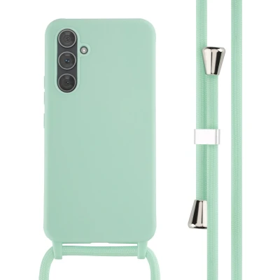 Afbeelding van iMoshion hoesje met koord Geschikt voor Samsung Galaxy A54 (5G) Siliconen Mintgroen