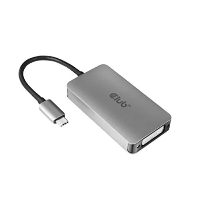 Afbeelding van club3D CAC 1510 USB C / DVI Adapter [1x stekker 1x bus 24+5 polig] Aluminium