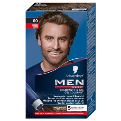 Afbeelding van Schwarzkopf Men Perfect Kleurgel tegen wit haar voor heren Natuurlijk resultaat Snel en eenvoudig aan te brengen Zonder ammoniak kastanjebruin 60