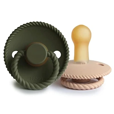 Afbeelding van FRIGG Rope Fopspeen Croissant / Olive 6 18 Mnd 2 Stuks