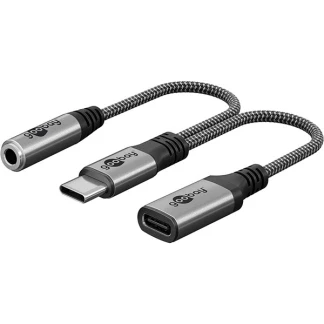 Afbeelding van USB C naar 3.5 mm jack Goobay 0.15 meter (Extra poort)