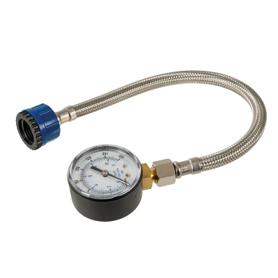 Afbeelding van Silverline Waterdrukmeter met Roestvrijstalen Slang 0 t/m 11 Bar