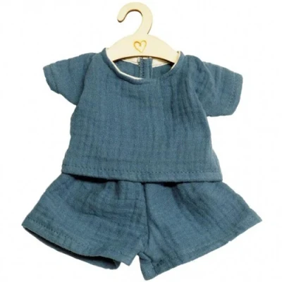 Afbeelding van Hollie poppenkleding broek en shirt indigo 34 cm