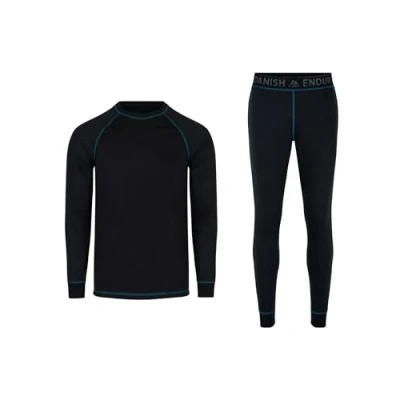 Afbeelding van DANISH ENDURANCE Thermoset voor Dames &amp; Heren Gerecycelde Materialen Thermokleding Zwart Blauw Maat S