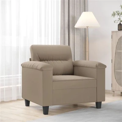 Afbeelding van vidaXL Fauteuil 60 cm microvezelstof taupe