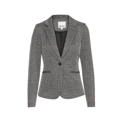 Afbeelding van ICHI Ihkate BL Blazer, Dames, Maat: XS, Black white herringbone