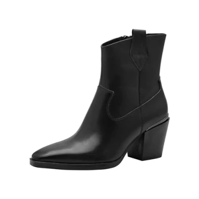 Afbeelding van Marco Tozzi Korte laarzen, Dames, Maat: 38, Black Leer