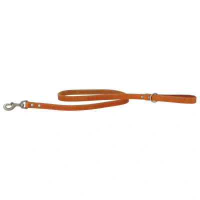 Afbeelding van Adori Looplijn Vetleder Gevoerd Handvat Hondenriem 130x1.8 cm Cognac M/L