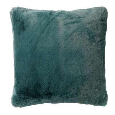 Afbeelding van Dutch Decor ZAYA Sierkussen 45x45 cm bontlook effen kleur Sagebrush Green groen