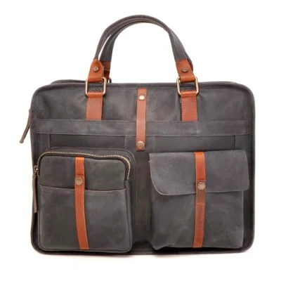 Afbeelding van Barbarossa Ruvido Laptop Schoudertas 2 Vaks 15.4 Navy