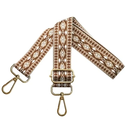 Afbeelding van Verstelbare schouderriem voor damestassen, afneembare tasriem, breedte 3,8 cm, met goudkleurige karabijnhaak, schoudertas, donkerbruin, N25