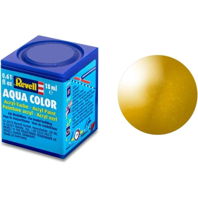Afbeelding van Messing Aqua Metallic Kleur 18 Ml Revell Modelbouwverf Op Waterbasis