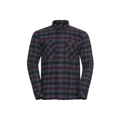 Afbeelding van Jack Wolfskin BAJA Overhemd, Heren, Maat: Large, Check dark navy